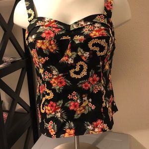 Her universe Mickey Mouse floral Bustier